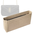 Organizer for [Mini Loulou in Matelasse, Saint Laurent (YSL)] Tote Purse Bag Insert Organiser Liner Shaper (Felt, Slim with Zip Pocket)