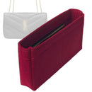 Organizer for [Small Loulou in Matelasse, Saint Laurent (YSL)] Tote Purse Bag Insert Organiser Liner Shaper (Felt, Slim with Zip Pocket)