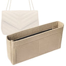 Organizer for [Large Loulou in Matelasse, Saint Laurent (YSL)] Tote Purse Bag Insert Organiser Liner Shaper (Felt, Slim with Zip Pocket)