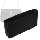 Organizer for [Small Puffer, Saint Laurent (YSL)] Tote Purse Bag Insert Organiser Liner Shaper (Felt, Slim with Zip Pocket)