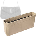 Organizer for [Medium Puffer, Saint Laurent (YSL)] Tote Purse Bag Insert Organiser Liner Shaper (Felt, Slim with Zip Pocket)