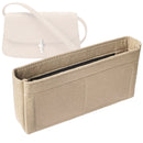Organizer for [E/W Sofia Bag in Leather, The Row] Tote Purse Bag Insert Organiser Liner Shaper (Felt, Slim with Zip Pocket)