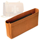 Organizer for [Small Eleanor Bag, Tory Burch] Tote Purse Bag Insert Organiser Liner Shaper (Felt, Slim with Zip Pocket)