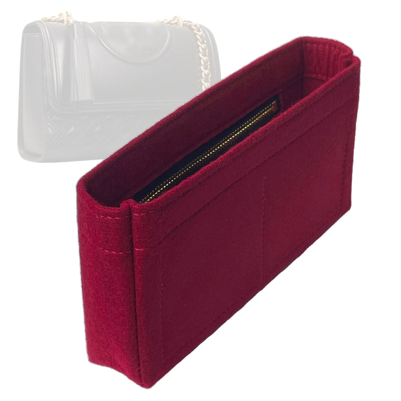 Organizer for [Fleming Convertible Shoulder Bag 27W 17H, Tory Burch] Tote Purse Bag Insert Organiser Liner Shaper (Felt, Slim with Zip Pocket)