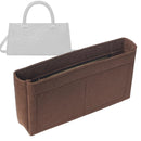 Organizer for [T Monogram Embossed Small Rectangular Tote, Tory Burch] Tote Purse Bag Insert Organiser Liner Shaper (Felt, Slim with Zip Pocket)