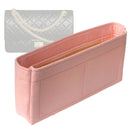 Organizer for [2.55 Handbag 24W 16H, Chanel] Tote Purse Bag Insert Organiser Liner Shaper (Felt, Slim with Zip Pocket)