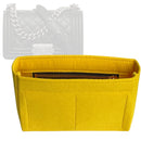 Organizer for [Small Boy Chanel Handbag, Chanel] Tote Purse Bag Insert Organiser Liner Shaper (Felt, Slim with Zip Pocket)