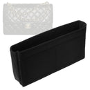 Organizer for [Large Classic Handbag, Chanel] Tote Purse Bag Insert Organiser Liner Shaper (Felt, Slim with Zip Pocket)