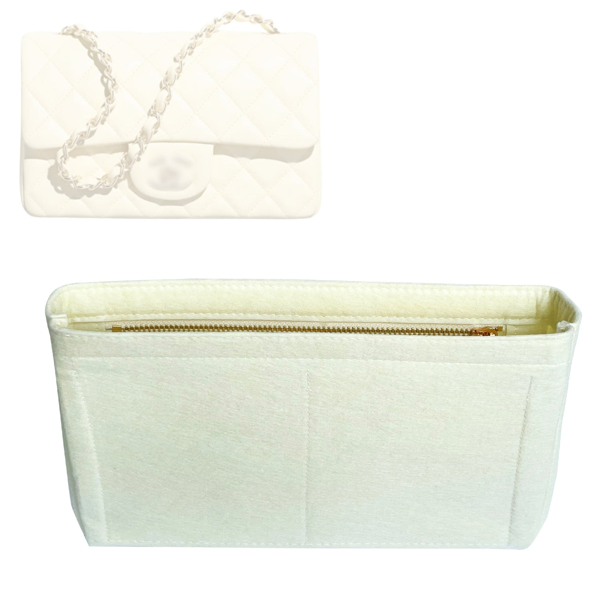 Organizer for [Mini Classic Handbag 20W 12H, Chanel] Tote Purse