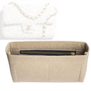 Organizer for [Evening Bag, Chanel] Tote Purse Bag Insert Organiser Liner Shaper (Felt, Slim with Zip Pocket)
