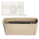 Organizer for [Dionysus mini shoulder bag, Gucci] Tote Purse Bag Insert Organiser Liner Shaper (Felt, Slim with Zip Pocket)