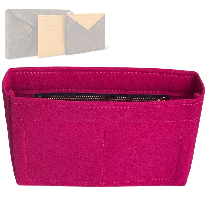 Organizer for [Kirigami Organizer, LV] Tote Purse Bag Insert Organiser Liner Shaper (Felt, Slim with Zip Pocket)