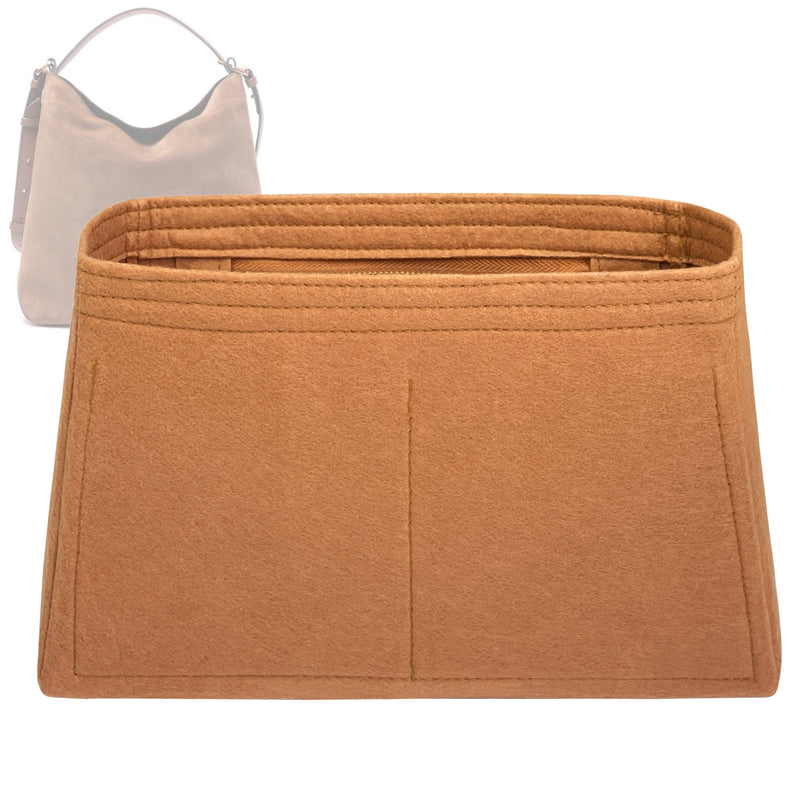Organizer for [Curve Bag, Stow London] Tote Purse Bag Insert Organiser Liner Shaper (Felt, Slim with Zip Pocket)