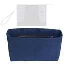 Organizer for [Carry On 24 Pouch, Faure Le Page] Tote Purse Bag Insert Organiser Liner Shaper (Felt, Slim with Zip Pocket)
