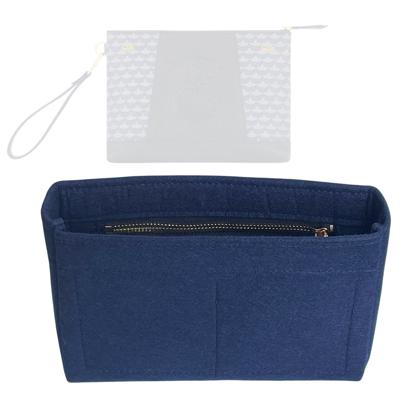Organizer for [Carry On 24 Pouch, Faure Le Page] Tote Purse Bag Insert Organiser Liner Shaper (Felt, Slim with Zip Pocket)