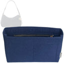 Organizer for [Nolita Medium Nubuck Convertible Shoulder Bag, Michael Kors] Tote Purse Bag Insert Organiser Liner Shaper (Felt, Slim with Zip Pocket)