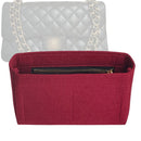 Organizer for [2.55 Handbag Mini, Chanel] Tote Purse Bag Insert Liner Shaper (Felt, Slim with Zip Pocket)