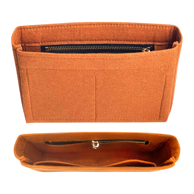 Organizer for [Cabata Mini, Christian Louboutin] Bag Insert (Felt, Slim with Zip Pocket)