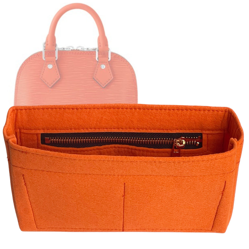 Organizer for [Alma Nano, LV] Tote Purse Bag Insert Liner Shaper (Felt, Slim with Zip Pocket)