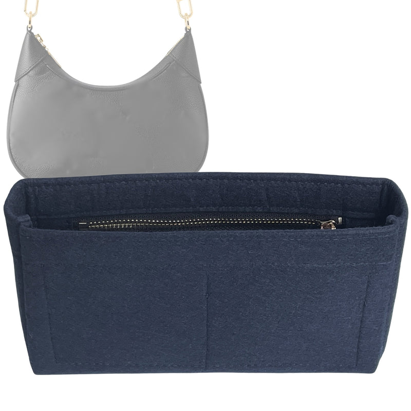 Organizer for [Bagatelle, LV] Tote Purse Bag Insert Liner Shaper (Felt, Slim with Zip Pocket)