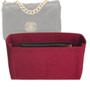 Organizer for [19 Flap Coin Purse, Chanel] Tote Purse Bag Insert Liner Shaper (Felt, Slim with Zip Pocket)