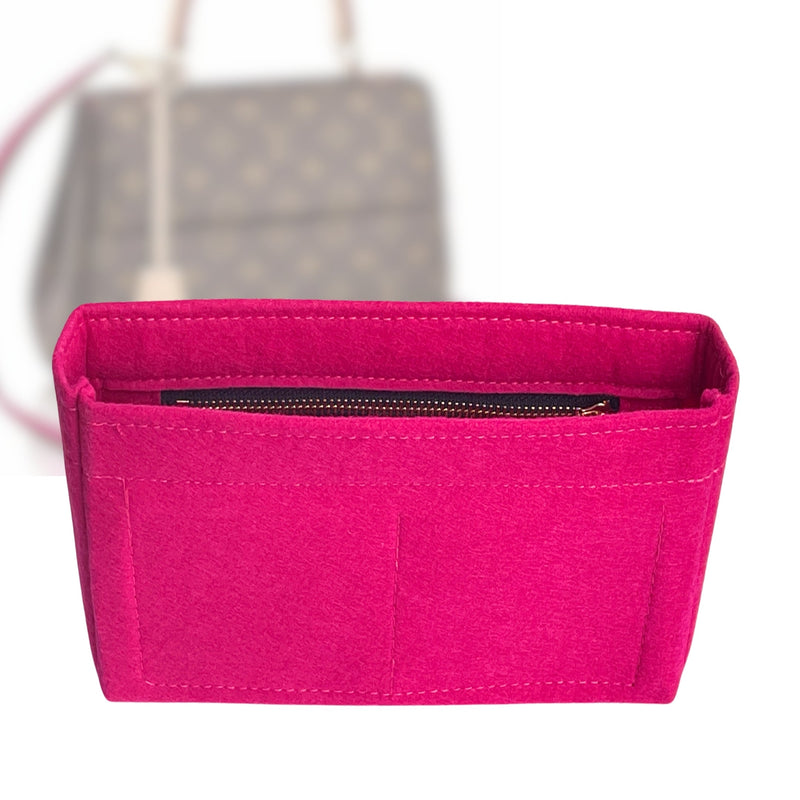 Organizer for [Cluny BB, LV] Tote Purse Bag Insert Liner Shaper (Felt, Slim with Zip Pocket)