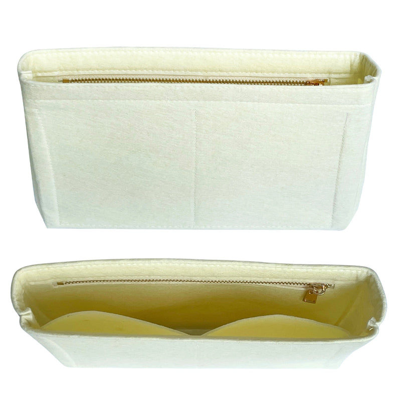 Organizer for [Baguette Nano, Fendi] Bag Insert (Felt, Slim with Zip Pocket)