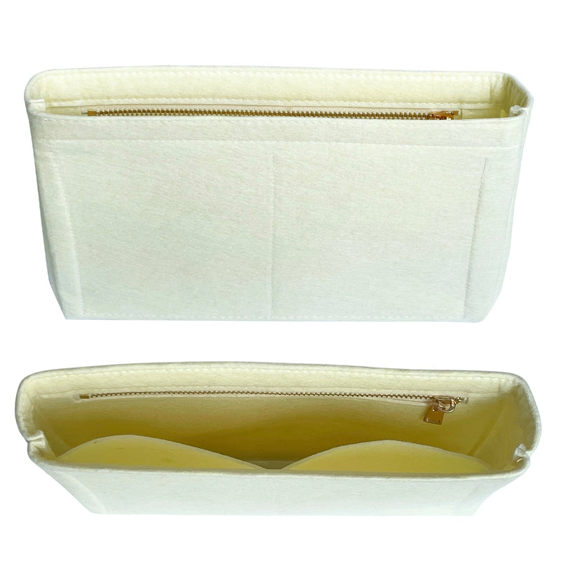 Organizer for [Curve Bag, Stow London] Bag Insert (Felt, Slim with Zip Pocket)