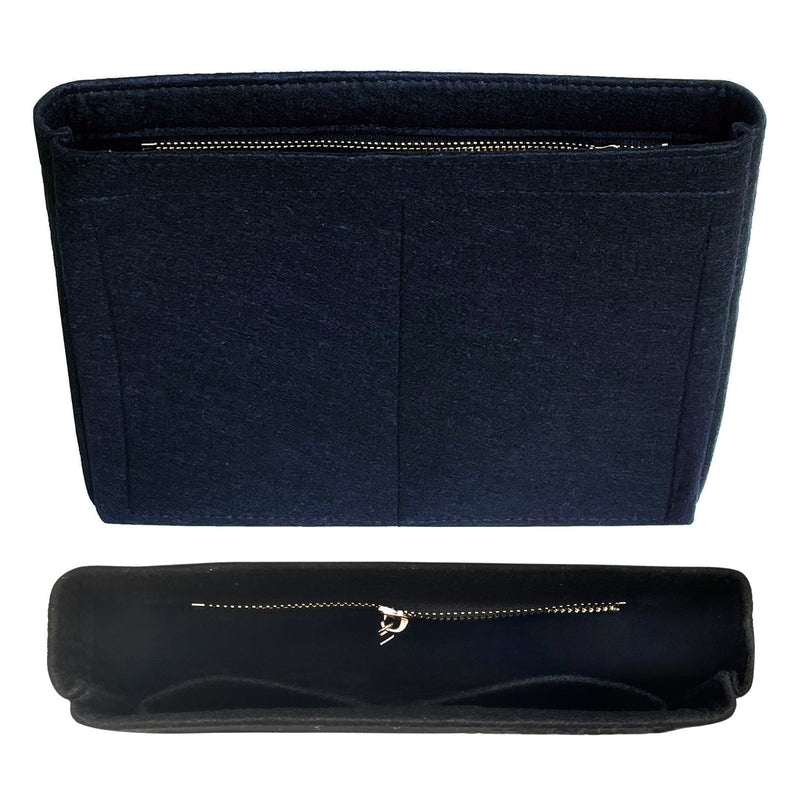 Organizer for [Curve Bag, Stow London] Bag Insert (Felt, Slim with Zip Pocket)