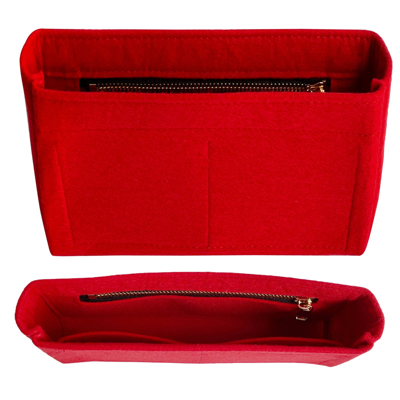 Organizer for [Boy Chanel Handbag 25W 15H, Chanel] Bag Insert (Felt, Slim with Zip Pocket)