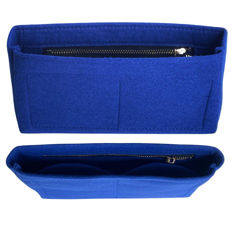 Organizer for [Curve Bag, Stow London] Bag Insert (Felt, Slim with Zip Pocket)