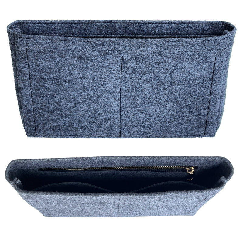 Organizer for [Neverfull MM (Medium) Pouch, LV] Bag Insert (Felt, Slim with Zip Pocket)