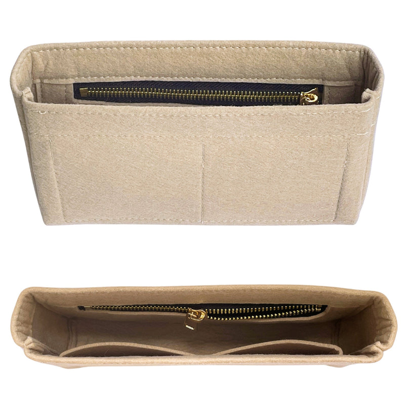 Organizer for [Belvedere MM (Medium), Goyard] Bag Insert (Felt, Slim with Zip Pocket)