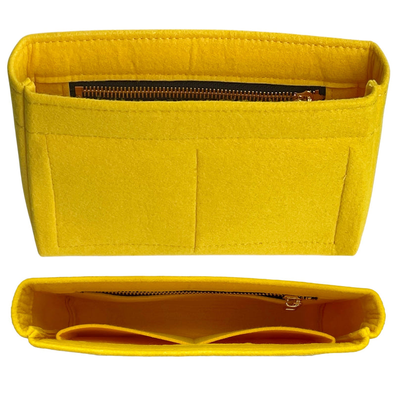 Organizer for [Baguette Large, Fendi] Bag Insert (Felt, Slim with Zip Pocket)