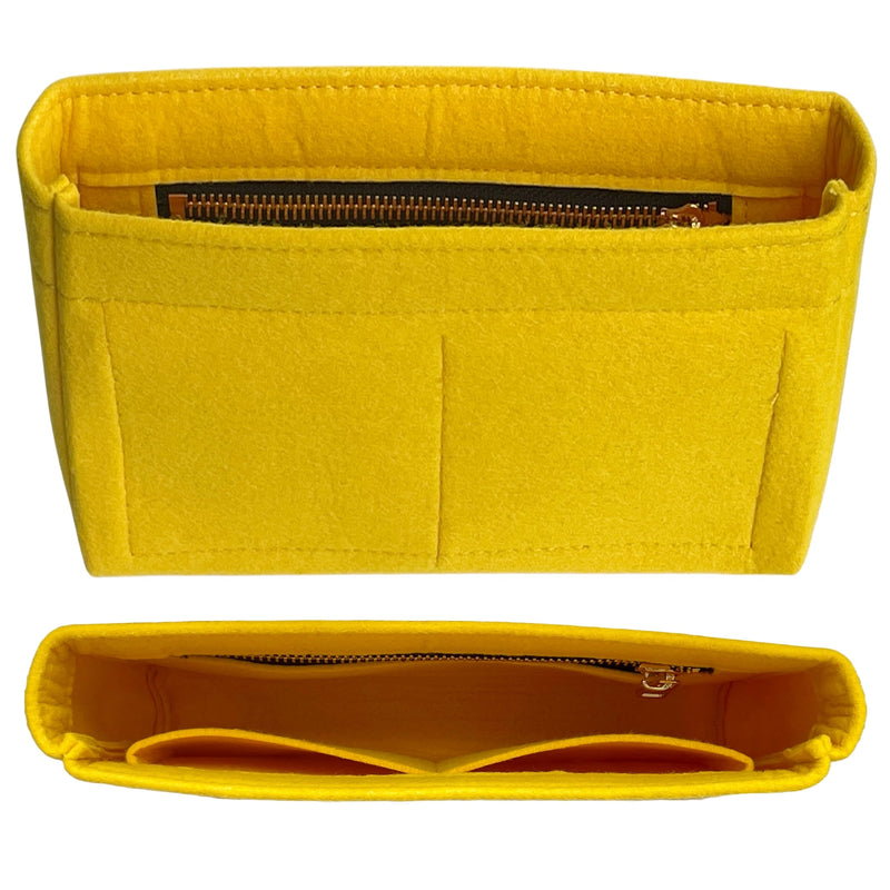 Organizer for [Large Boy Chanel Handbag, Chanel] Bag Insert (Felt, Slim with Zip Pocket)