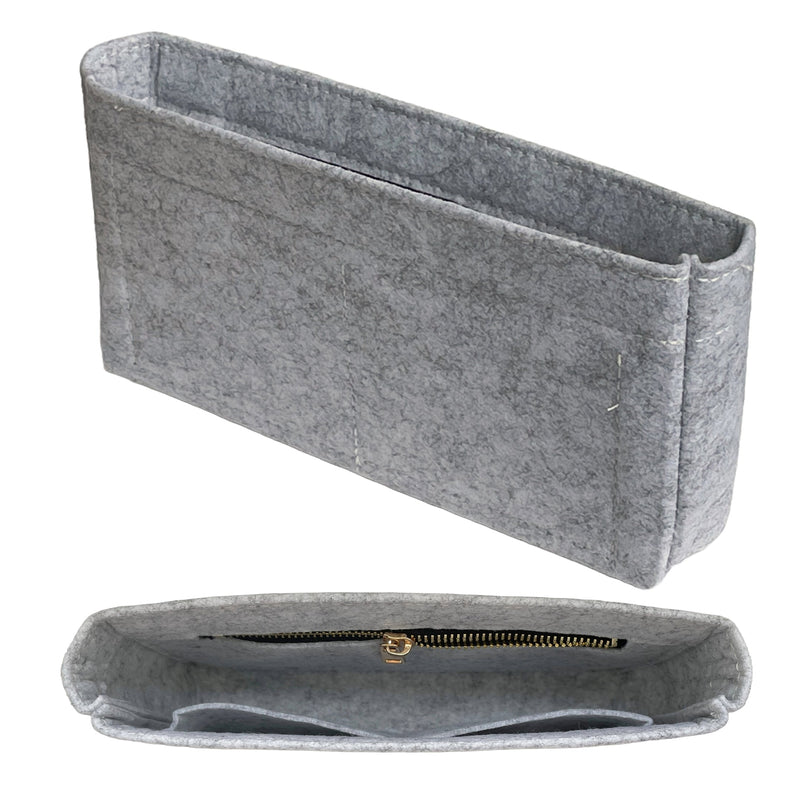 Organizer for [Cosmetic Pouch MM (Medium), LV] Bag Insert (Felt, Slim with Zip Pocket)