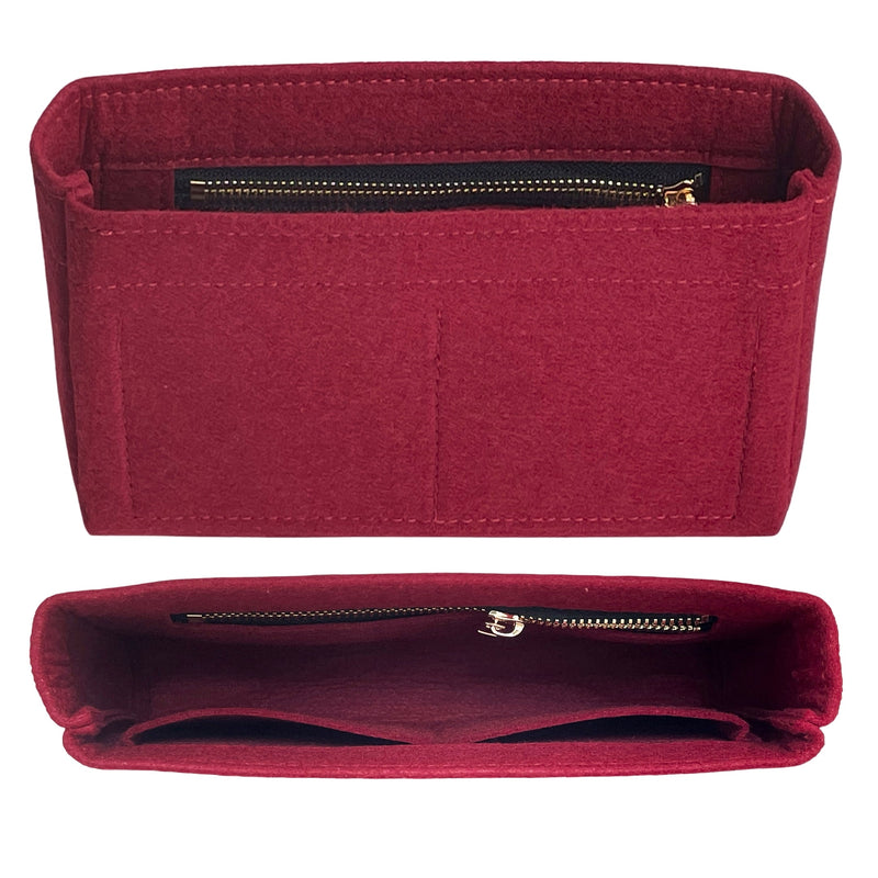 Organizer for [Curve Bag, Stow London] Bag Insert (Felt, Slim with Zip Pocket)
