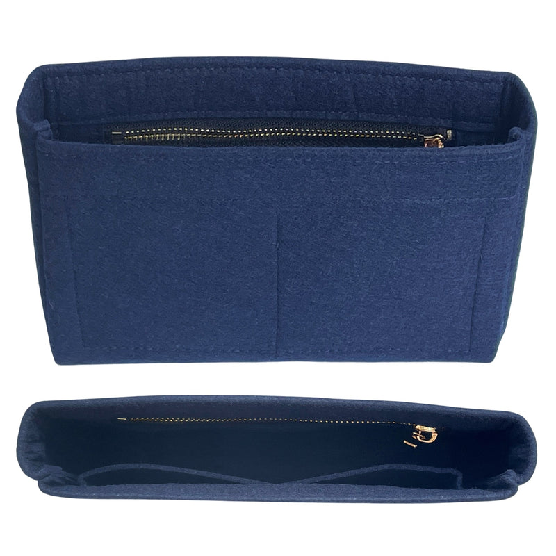 Organizer for [Curve Bag, Stow London] Bag Insert (Felt, Slim with Zip Pocket)