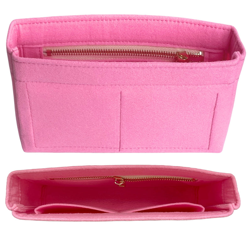 Organizer for [Cabata Mini, Christian Louboutin] Bag Insert (Felt, Slim with Zip Pocket)