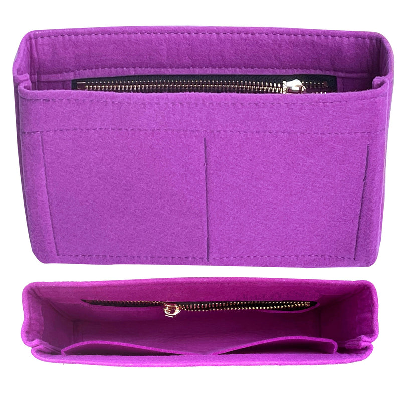 Organizer for [Belle De Jour Clutch, Saint Laurent (YSL)] Bag Insert (Felt, Slim with Zip Pocket)