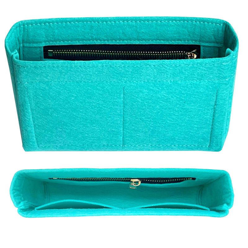 Organizer for [Small Shopping Bag, Telfar] Bag Insert (Felt, Slim with Zip Pocket)