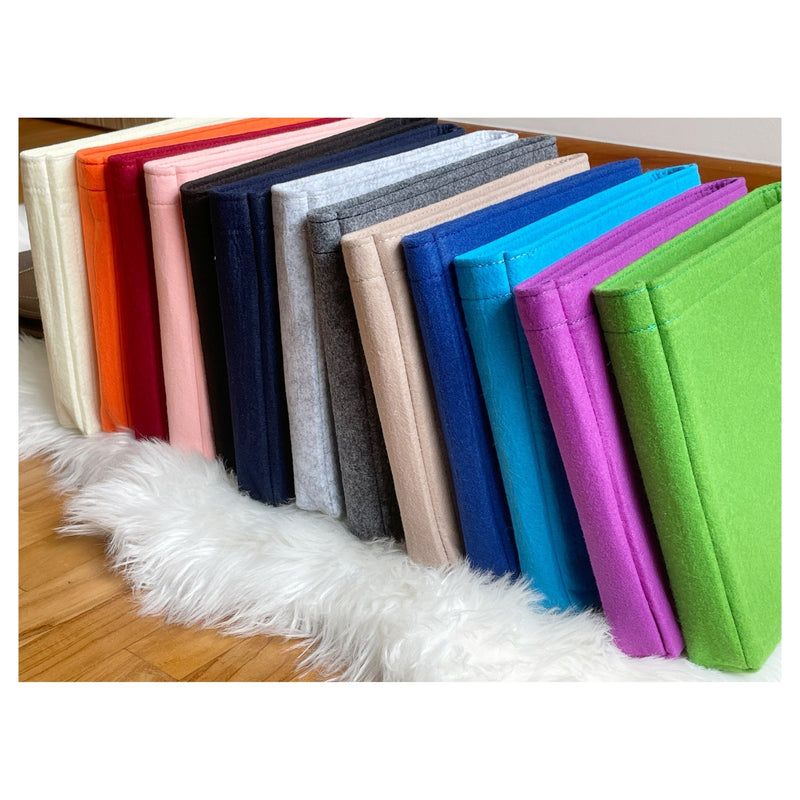 Organizer for [Curve Bag, Stow London] Bag Insert (Felt, Slim with Zip Pocket)