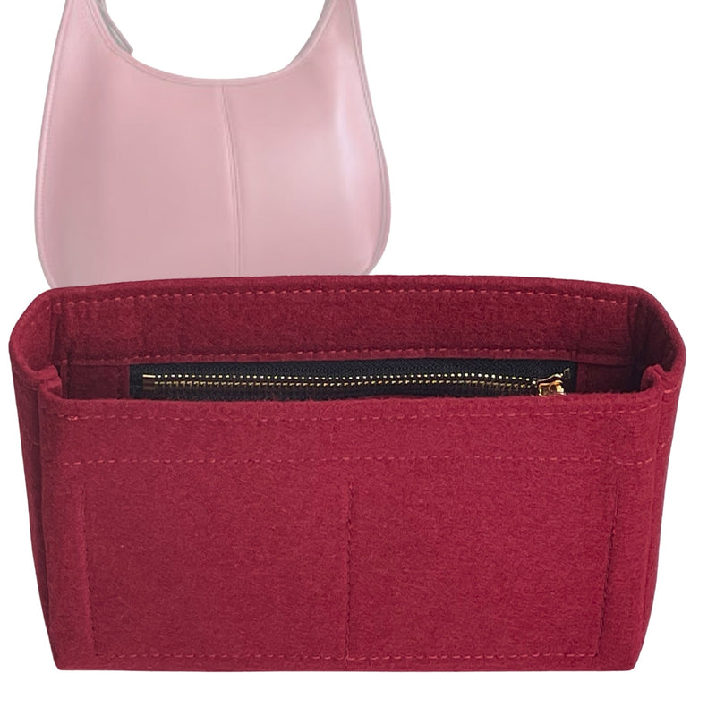 Organizer for [Ergo Flap 9029, Coach] Tote Purse Bag Insert Liner Shaper (Felt, Slim with Zip Pocket)