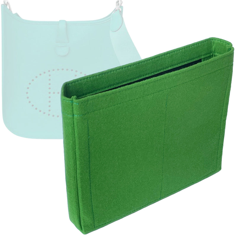 Organizer for [Evelyne TGM, Hermes] Tote Purse Bag Insert Liner Shaper (Felt, Slim with Zip Pocket)