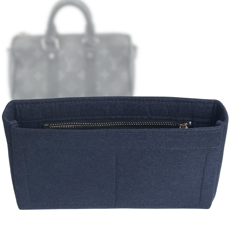 Organizer for [Keepall XS, LV] Tote Purse Bag Insert Liner Shaper (Felt, Slim with Zip Pocket)