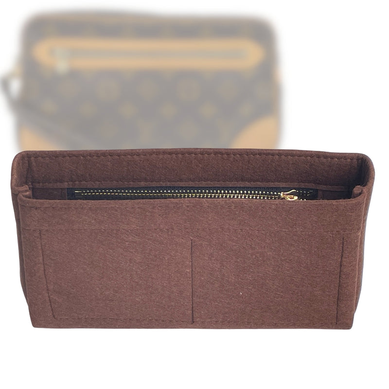 Organizer for [Marly Dragonne Wristlet, LV] Tote Purse Bag Insert Liner Shaper (Felt, Slim with Zip Pocket)