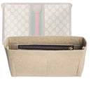 Organizer for [GG Supreme Ophidia Toiletry Case, Gucci] Tote Purse Bag Insert Liner Shaper (Felt, Slim with Zip Pocket)