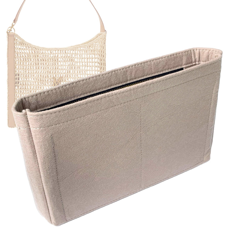 Organizer for [Oxalis in Raffia Crochet and Leather, Saint Laurent