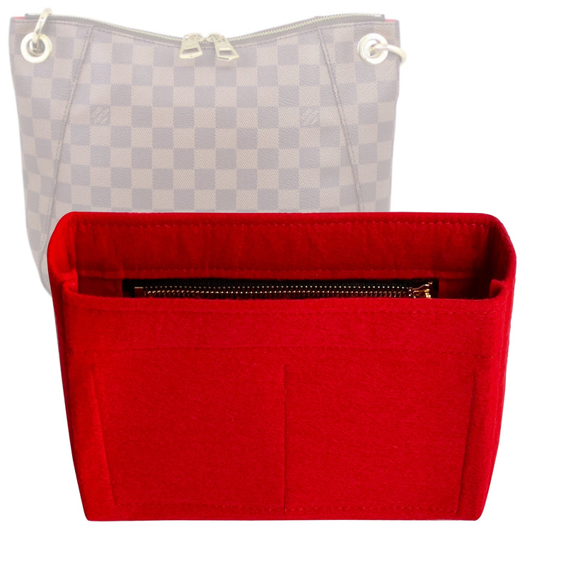 Organizer for [South Bank Besace, LV] Tote Purse Bag Insert Liner Shaper (Felt, Slim with Zip Pocket)