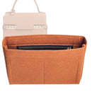 Organizer for [Tempete PM, Delvaux] Tote Purse Bag Insert Liner Shaper (Felt, Slim with Zip Pocket)